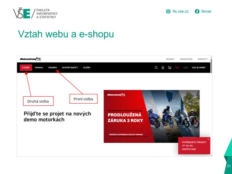 Informační architektura pro e-shop Motocentrum HK – ukázka 2
